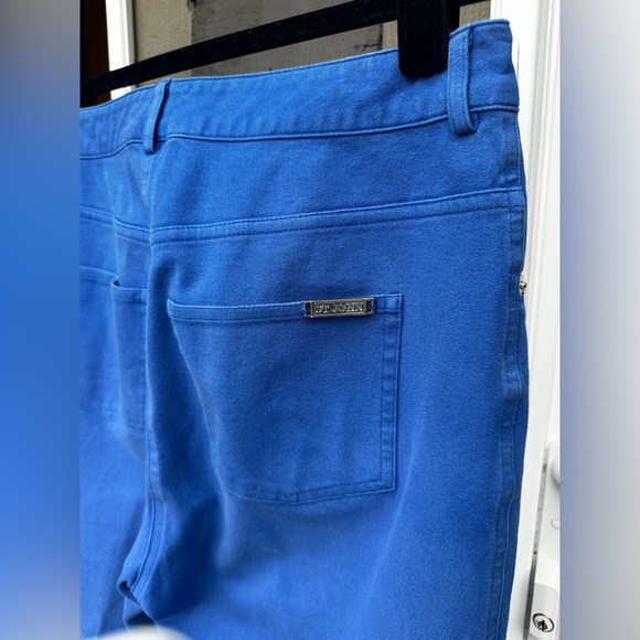 St. John Women's Vintage Blue Straight Leg Pants - Size 6 - Picture 4 of 5